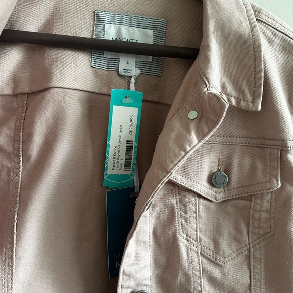 Market & Spruce Blush Pink Jean Jacket - Picture 7 of 7